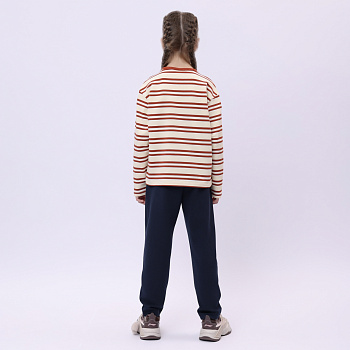 YWDU280-3 Lifestyle Crew Neck Sweatshirt Vanilla Custard Stripes